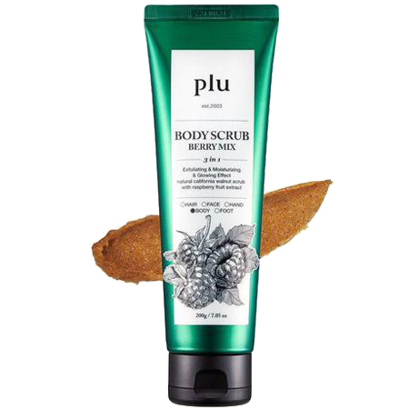 PLU,สครับเกาหลี,สครับขัดผิวพลู,PLU Body Scrub Berry Mix 200g,PLU Body Scrub Berry Mix,PLU Body Scrub Berry Mix รีวิว,